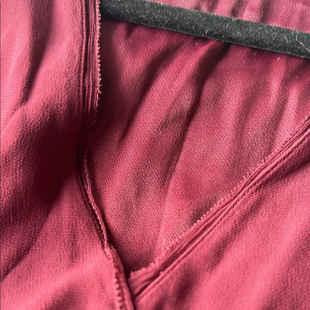Red Wrap Blouse with Relaxed Fit - Picture 5 of 10